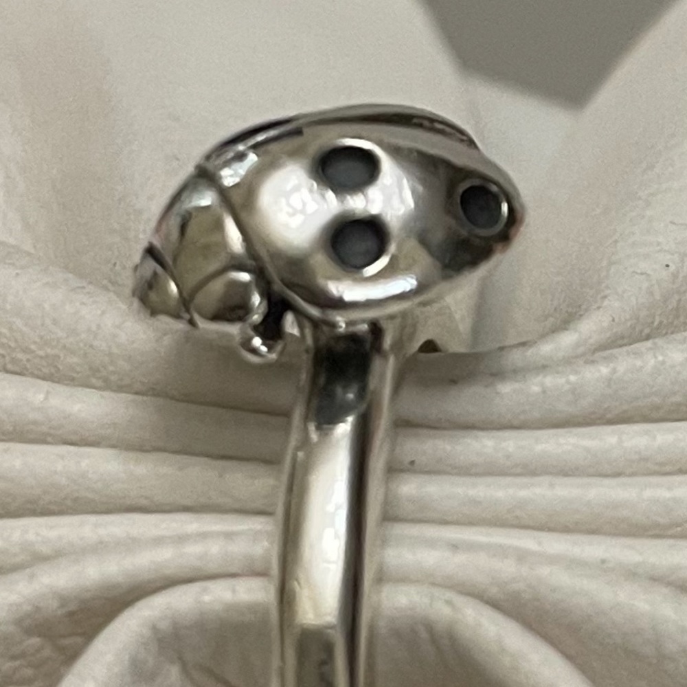 Rare Retired James Avery Stackable Ladybug Ring